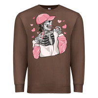 Chestnut skeleton girl valentine's day Premium Sweatshirt - MaliasSmallBusiness