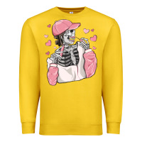 Lemon skeleton girl valentine's day Premium Sweatshirt - MaliasSmallBusiness