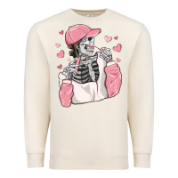 Sandshell skeleton girl valentine's day Premium Sweatshirt - MaliasSmallBusiness