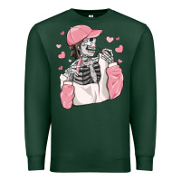 Sports Green skeleton girl valentine's day Premium Sweatshirt - MaliasSmallBusiness