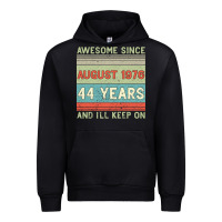 Black awesome since august 1976 44 years and i ll keep on Urban Hoodie - Bettercallsaul