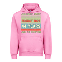 Fuchsia Pink awesome since august 1976 44 years and i ll keep on Urban Hoodie - Bettercallsaul
