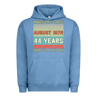 Pigment Pebble Blue awesome since august 1976 44 years and i ll keep on Urban Hoodie - Bettercallsaul