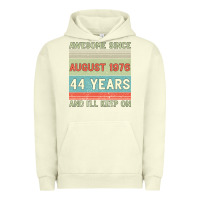 Pigment Pistachio awesome since august 1976 44 years and i ll keep on Urban Hoodie - Bettercallsaul