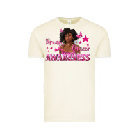 Breast Cancer Awareness With Afro Woman Vintage Tee | Teevron