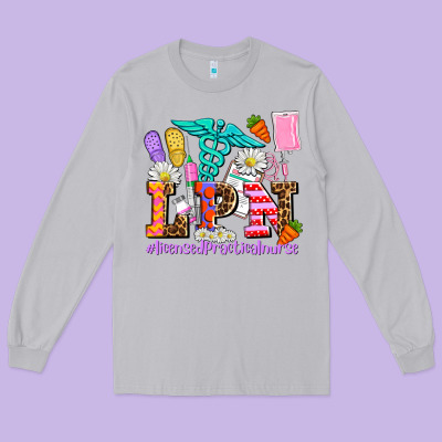 Easter Lpn Licensed Practical Nurse Long Sleeve Tee Designed By Adodesignshop