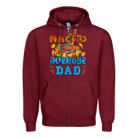 Burgundy nacho average dad with nacho Zipper Hoodie - AdoDesignShop