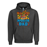 Charcoal Heather nacho average dad with nacho Zipper Hoodie - AdoDesignShop