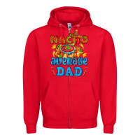 Red nacho average dad with nacho Zipper Hoodie - AdoDesignShop