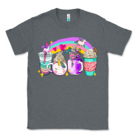 Charcoal Heather unicorn coffee cups Classic Tee - AdoDesignShop