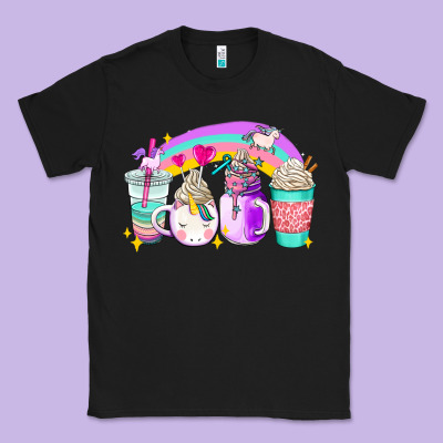 Unicorn Coffee Cups Classic Tee Designed By Adodesignshop