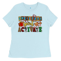 Baby Blue christmas spirit activate Ladies Tee - AdoDesignShop
