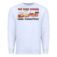 White 100 days school Premium Sweatshirt - MaliasSmallBusiness