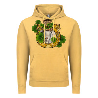 St Patricks Day Goat Horseshoe Shamrock Vintage Hoodie | Teevron