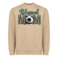 Mushroom western blessed mom with soccer Heavyweight Sweatshirt - texasbilliewilder