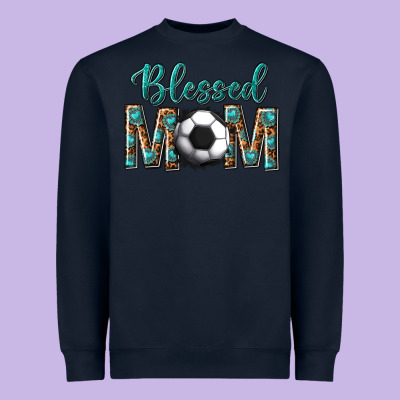 Western Blessed Mom With Soccer Heavyweight Sweatshirt Designed By Texasbilliewilder