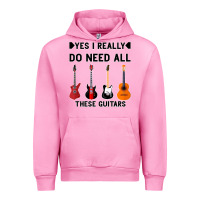 Fuchsia Pink Yes I Really Do Need All These Guitars Urban Hoodie - Bettercallsaul