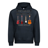 Navy Yes I Really Do Need All These Guitars Urban Hoodie - Bettercallsaul
