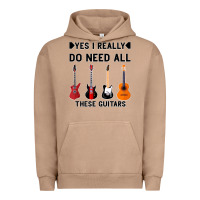 Pigment Burro Yes I Really Do Need All These Guitars Urban Hoodie - Bettercallsaul