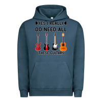 Pigment Midnight Navy Yes I Really Do Need All These Guitars Urban Hoodie - Bettercallsaul