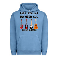 Pigment Pebble Blue Yes I Really Do Need All These Guitars Urban Hoodie - Bettercallsaul