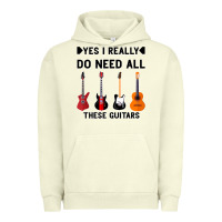 Pigment Pistachio Yes I Really Do Need All These Guitars Urban Hoodie - Bettercallsaul