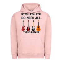 Pigment Salmon Yes I Really Do Need All These Guitars Urban Hoodie - Bettercallsaul