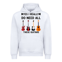 White Yes I Really Do Need All These Guitars Urban Hoodie - Bettercallsaul