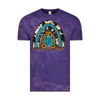 Cloud Purple rainbow sunflower gemstone Vintage Tee - RanaPortraitStore