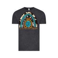 Vintage Black rainbow sunflower gemstone Vintage Tee - RanaPortraitStore