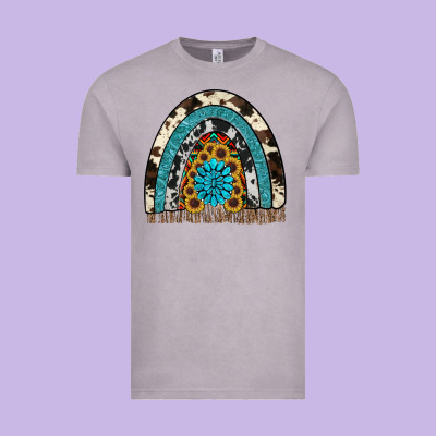 Rainbow Sunflower Gemstone Vintage Tee Designed By Ranaportraitstore