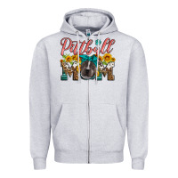 Heather Grey pittbull mom Zipper Hoodie - Artiststas