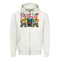 Oatmeal Heather pittbull mom Zipper Hoodie - Artiststas