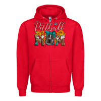 Red pittbull mom Zipper Hoodie - Artiststas