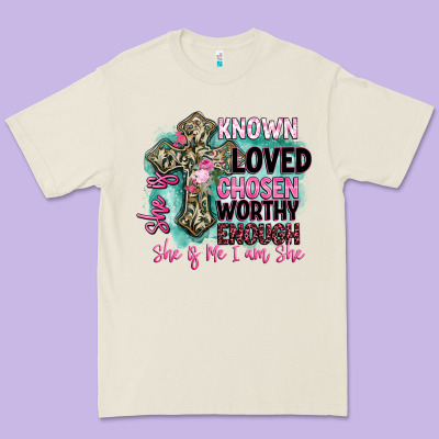 She Is Loved Premium Tee Designed By Barkaloodesign