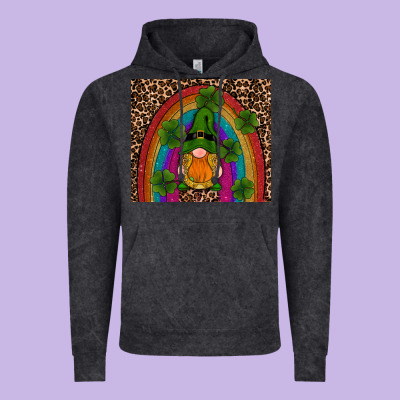 St Patricks Day Gnomes Shamrock Rainwow Vintage Hoodie Designed By Ranaportraitstore
