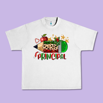 Christmas Principal Pencil Urban Heavy Tee Designed By Fadigitalartstudio