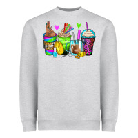 Heather Grey nail art coffee cups Heavyweight Sweatshirt - Zillion Design Studio