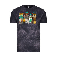Cloud Black cows coffee cups Vintage Tee - Zillion Design Studio