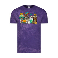 Cloud Purple cows coffee cups Vintage Tee - Zillion Design Studio