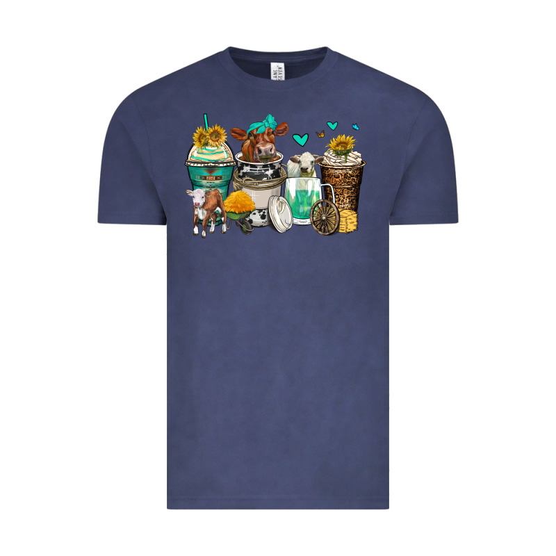 Cows Coffee Cups Vintage Tee by Zillion Design Studio | Teevron
