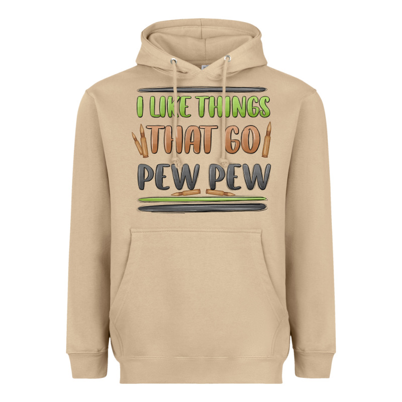 I Like Things That Go Pew Pew Heavyweight Hoodie by MaliasSmallBusiness | Teevron
