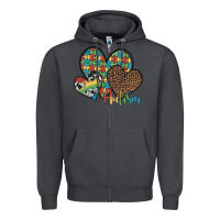 Smoke autism hearts leopard cowhide Zipper Hoodie - Artiststas