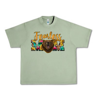 Oil Green fearless mom bear Urban Heavy Tee - BarkalooDesign