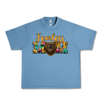 Pebble Blue fearless mom bear Urban Heavy Tee - BarkalooDesign