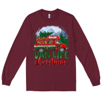Burgundy van life christmas Long Sleeve Tee - BundleAndBundleShop