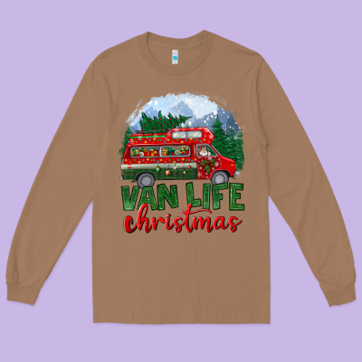 Van Life Christmas Long Sleeve Tee Designed By Bundleandbundleshop