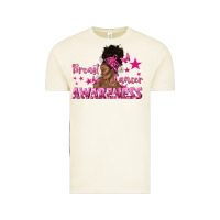 Breast Cancer Awareness With Afro Woman Vintage Tee | Teevron