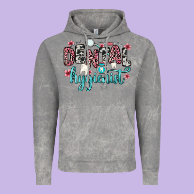 Dental Hygienist Vintage Hoodie Designed By Zillion Design Studio