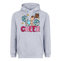 Heather Grey cheer Heavyweight Hoodie - MaliasSmallBusiness